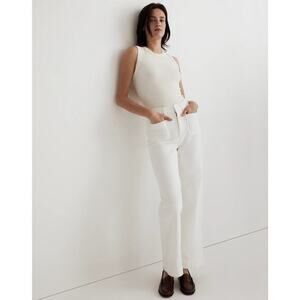 Madewell‎ The Perfect Vintage Wide Leg Jeans White Size 30